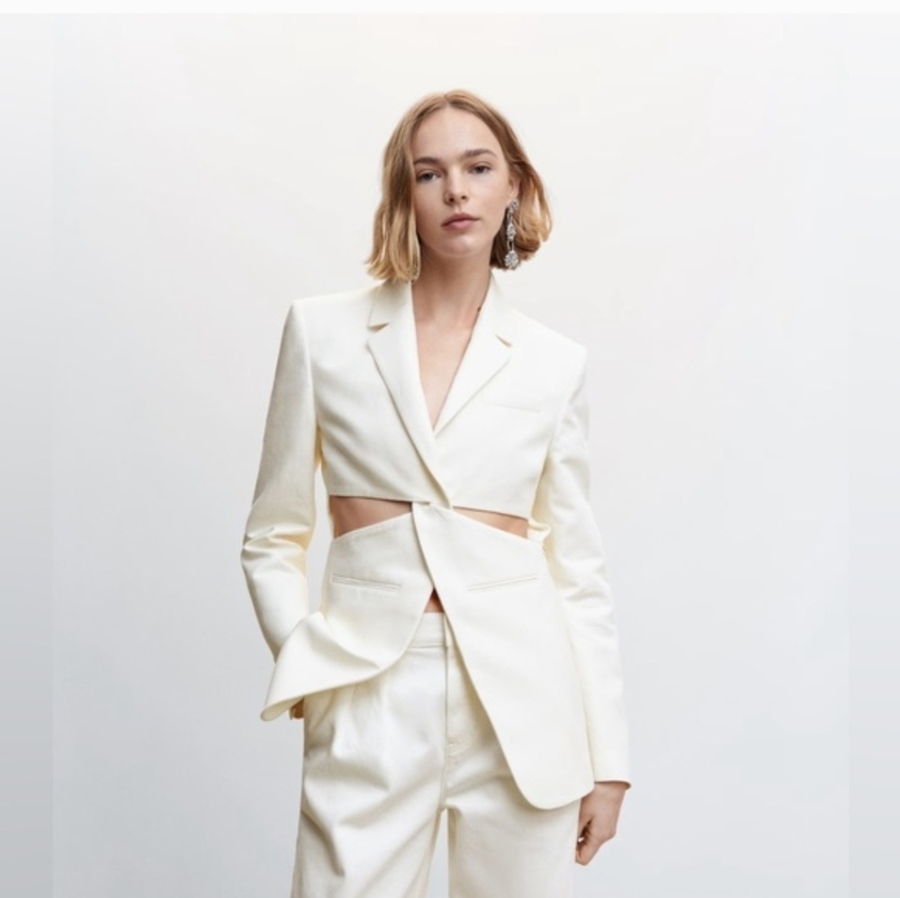 ISO Cutout Cream Blazer